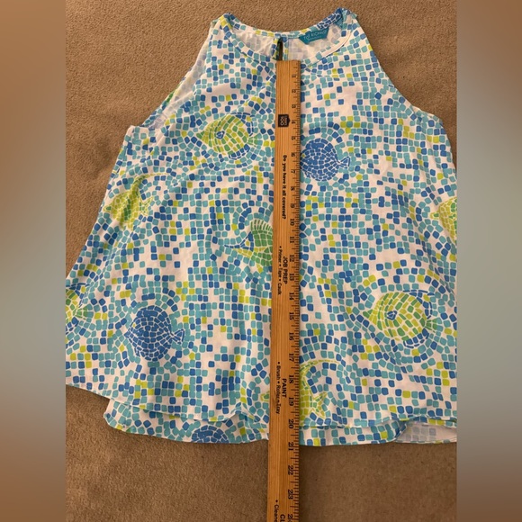 Tori Richard Tile We Meet Again Nova Shirt Size Medium Sleeveless - Picture 6 of 9